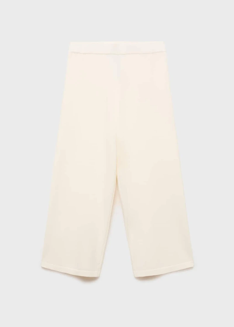 Crop knit trousers