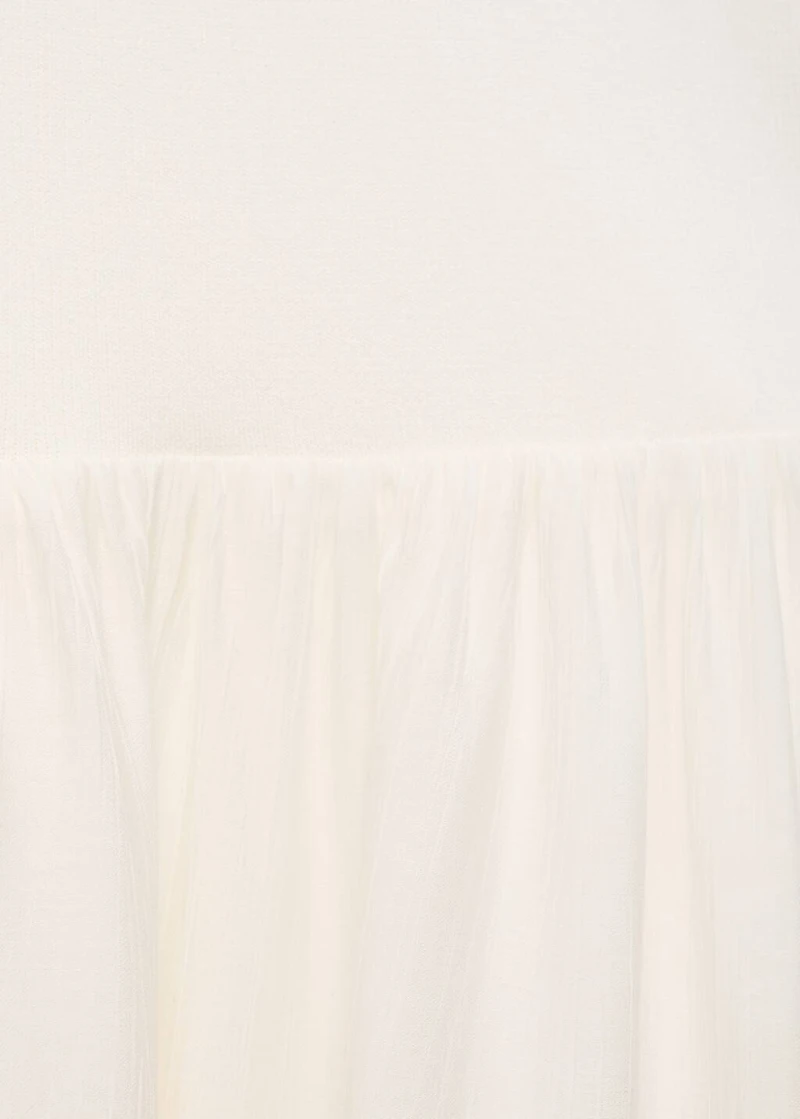 Asymmetrical combined knitted dress