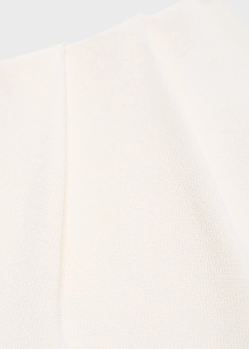 Asymmetrical combined knitted dress