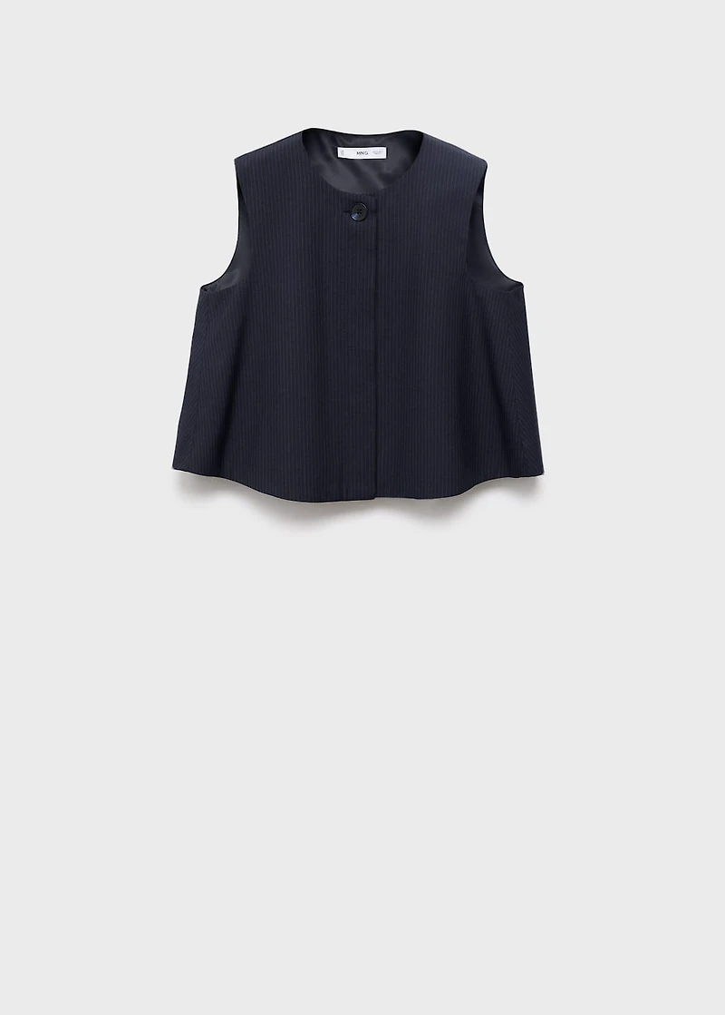 Pinstriped top with balloon effect