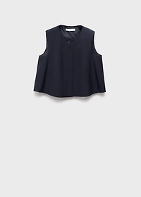 Pinstriped top with balloon effect