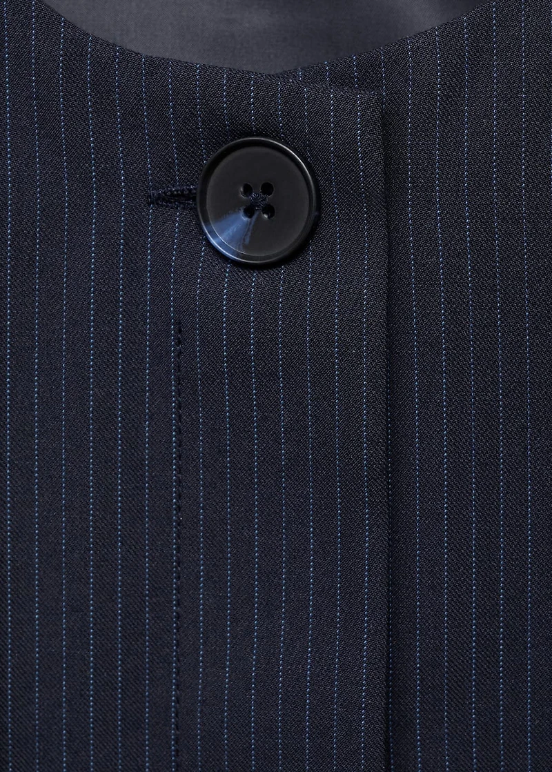 Pinstriped top with balloon effect