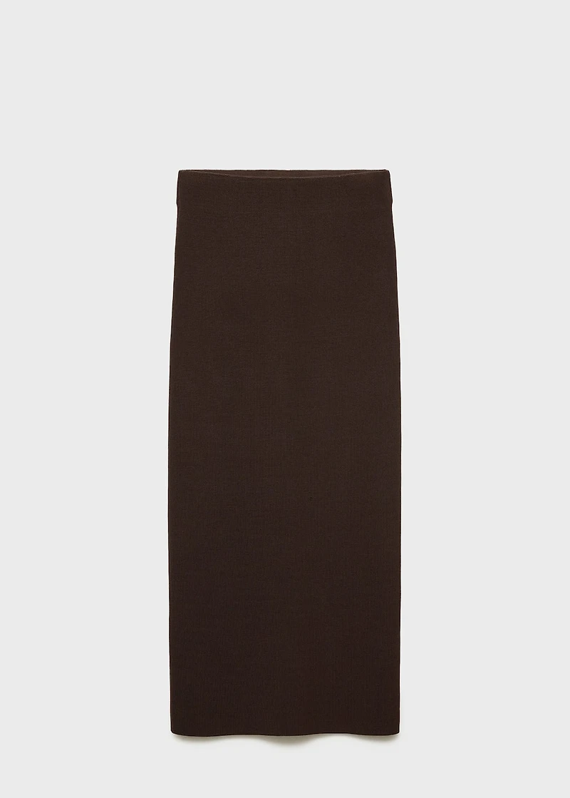 Fine knit midi skirt