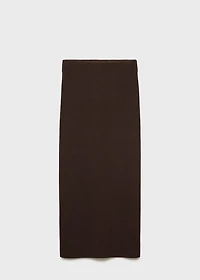 Fine knit midi skirt