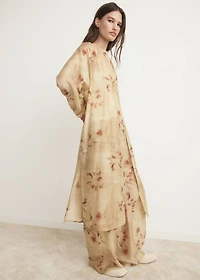 Leaf-print caftan