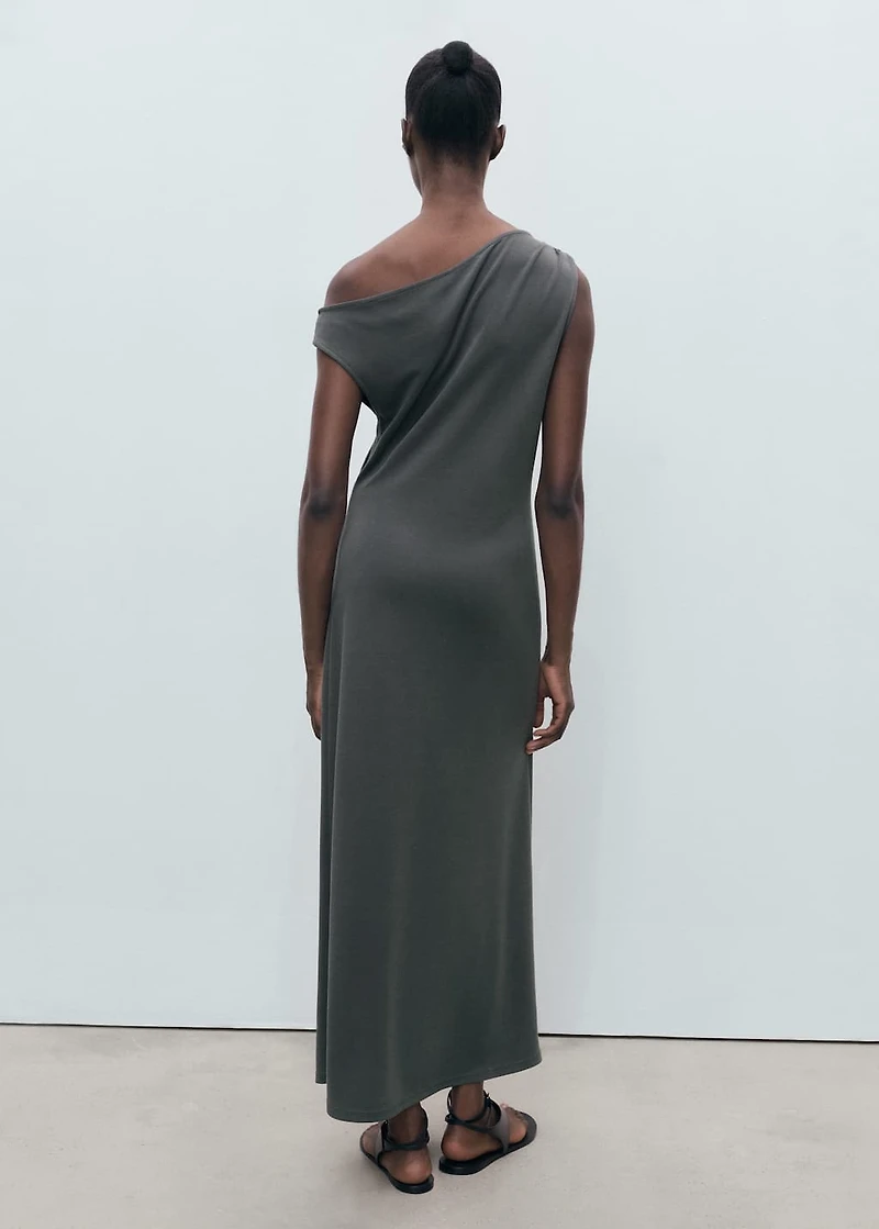 Asymmetrical pleated dress