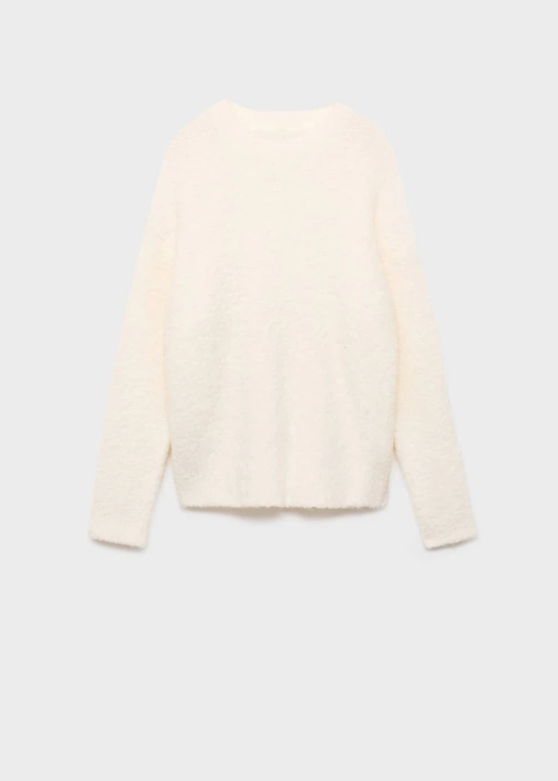 Bouclé-effect pajama sweater