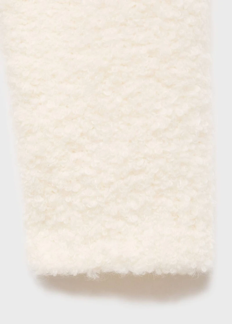 Bouclé-effect pajama sweater