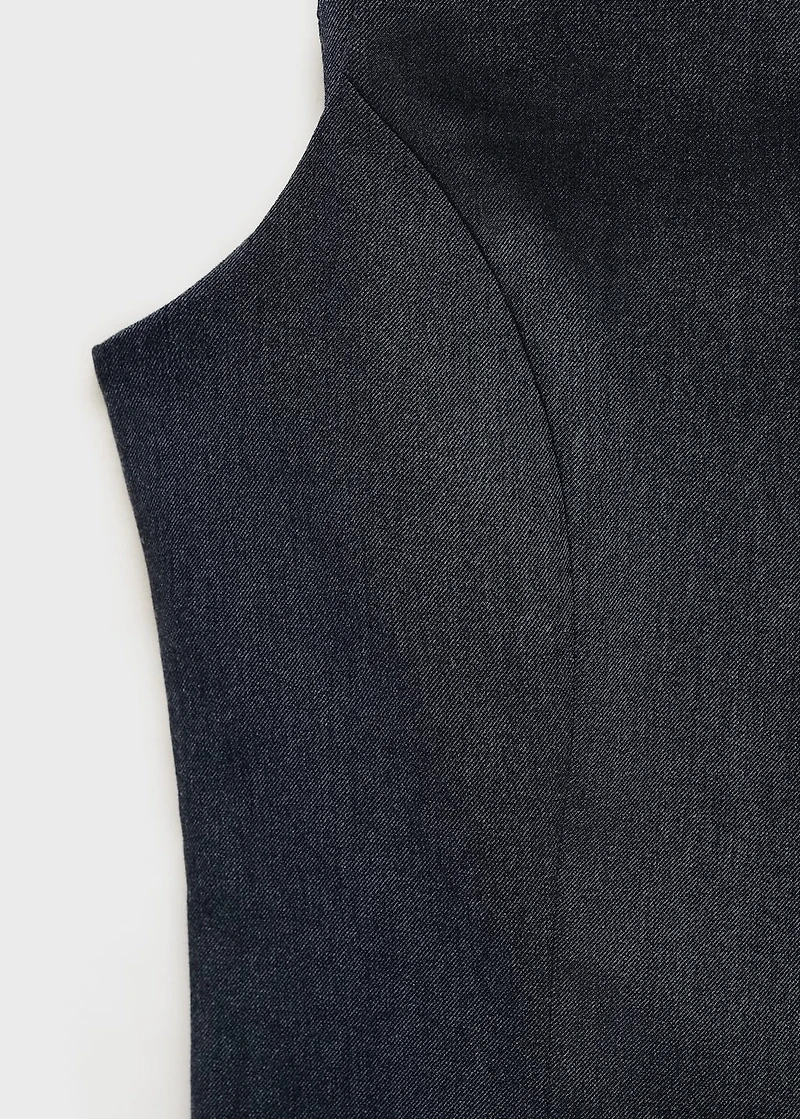Denim-effect top with bows