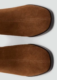Suede block-heel boots