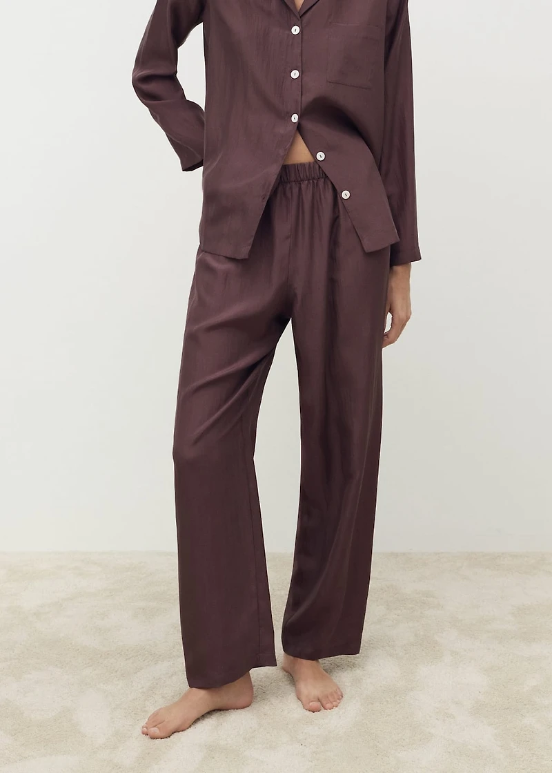Long silk pants