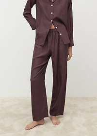 Long silk pants