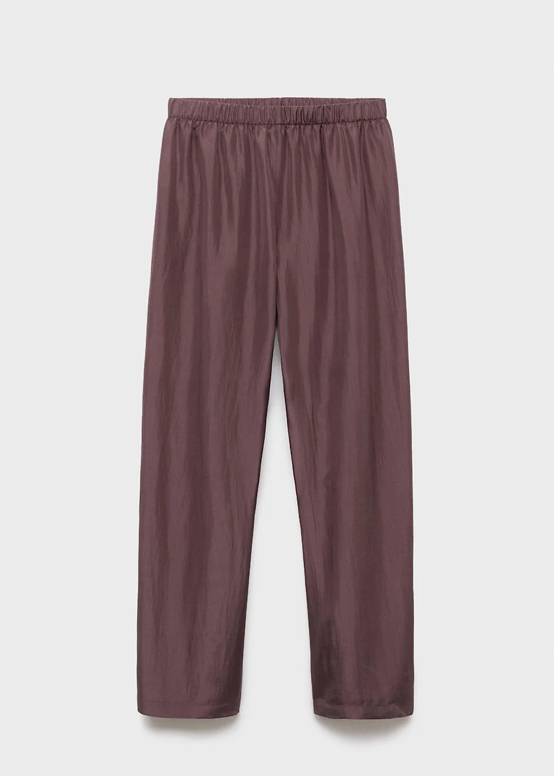 Long silk pants