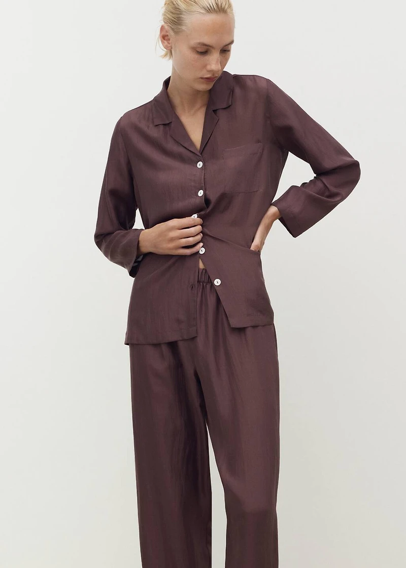 Long silk pants
