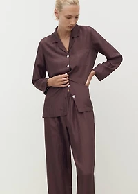 Long silk pants
