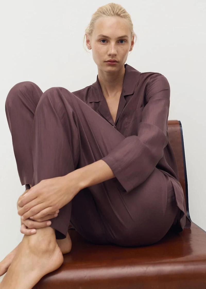 Long silk pants