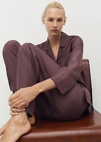 Long silk pants