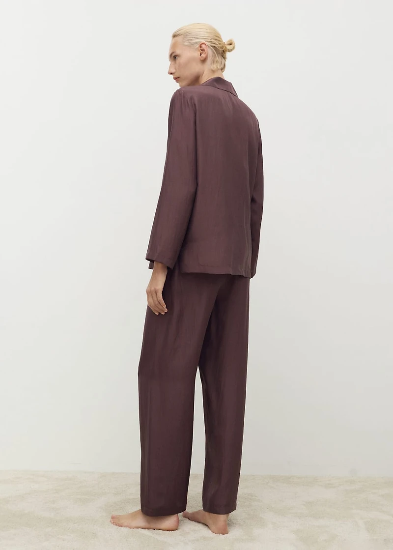 Long silk pants