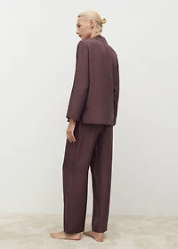 Long silk pants