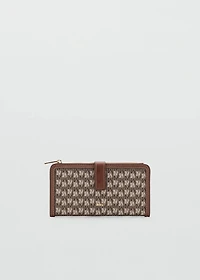 Large wallet with logo print