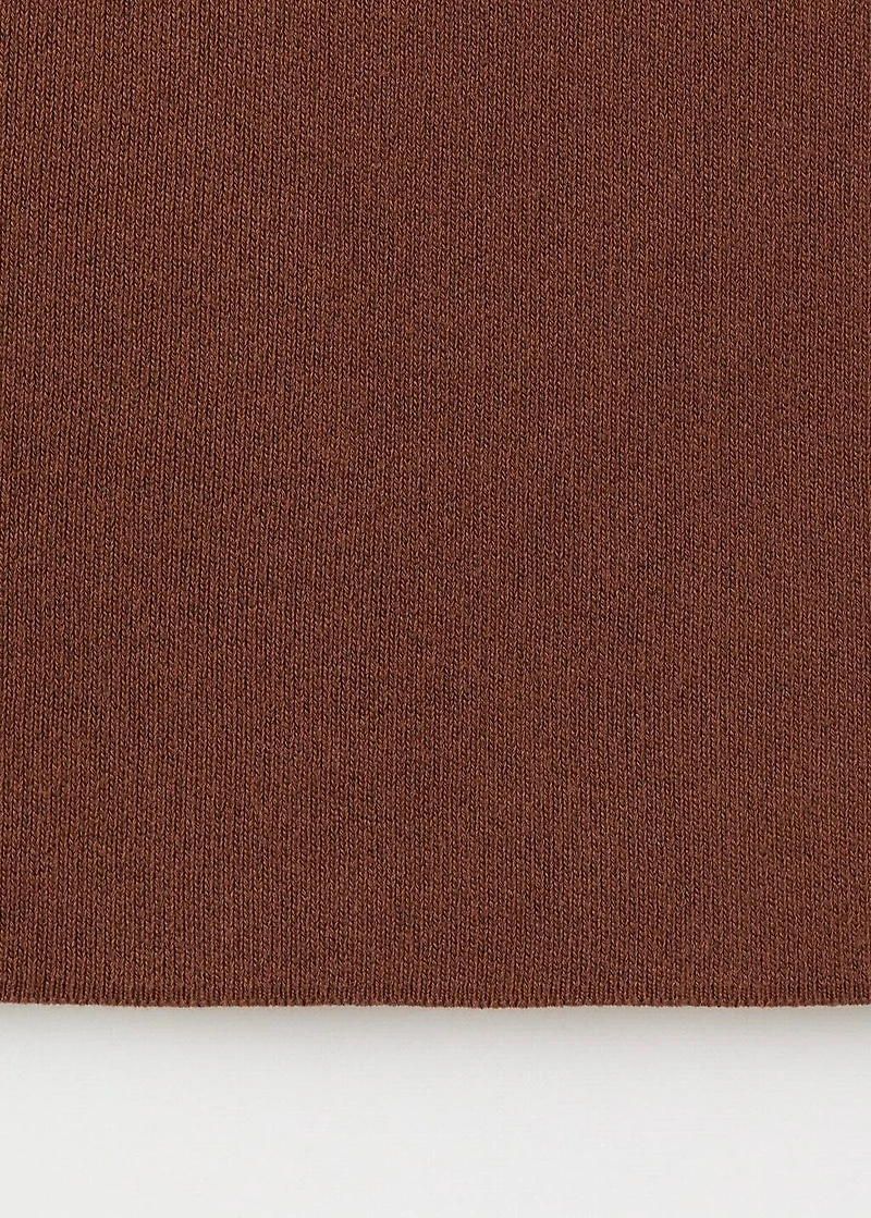 Short-sleeved fine-knit sweater