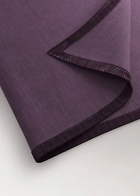 100% linen napkins with contrasting overlock stitching