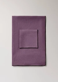 100% linen napkins with contrasting overlock stitching