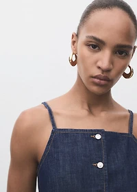 Buttoned denim top