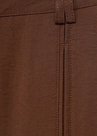 Straight-fit pleated pants