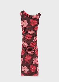 Asymmetrical floral dress