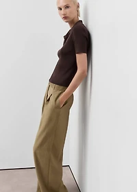 Paperbag pants with belt