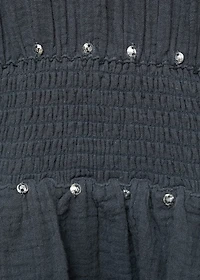 Dress with ruffles and sequins