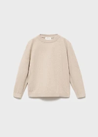 Knitted sweater with ribbed details