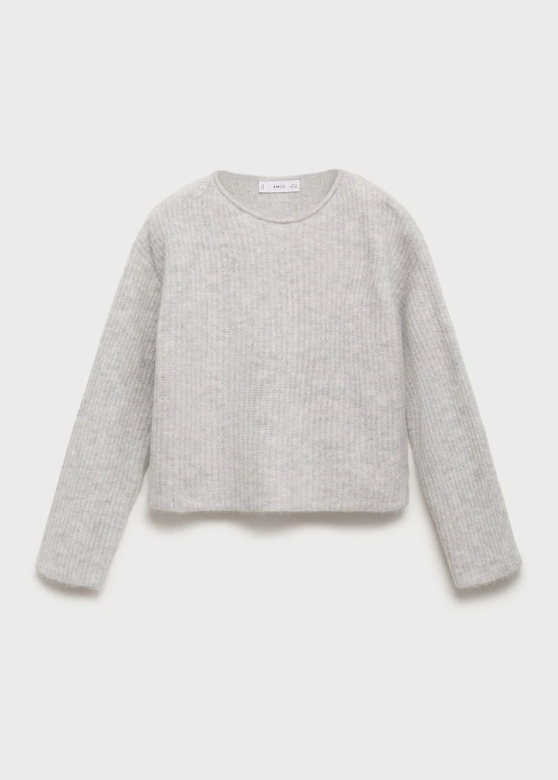 Knitted ribbed sweater