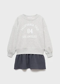 Combined sweatshirt dress