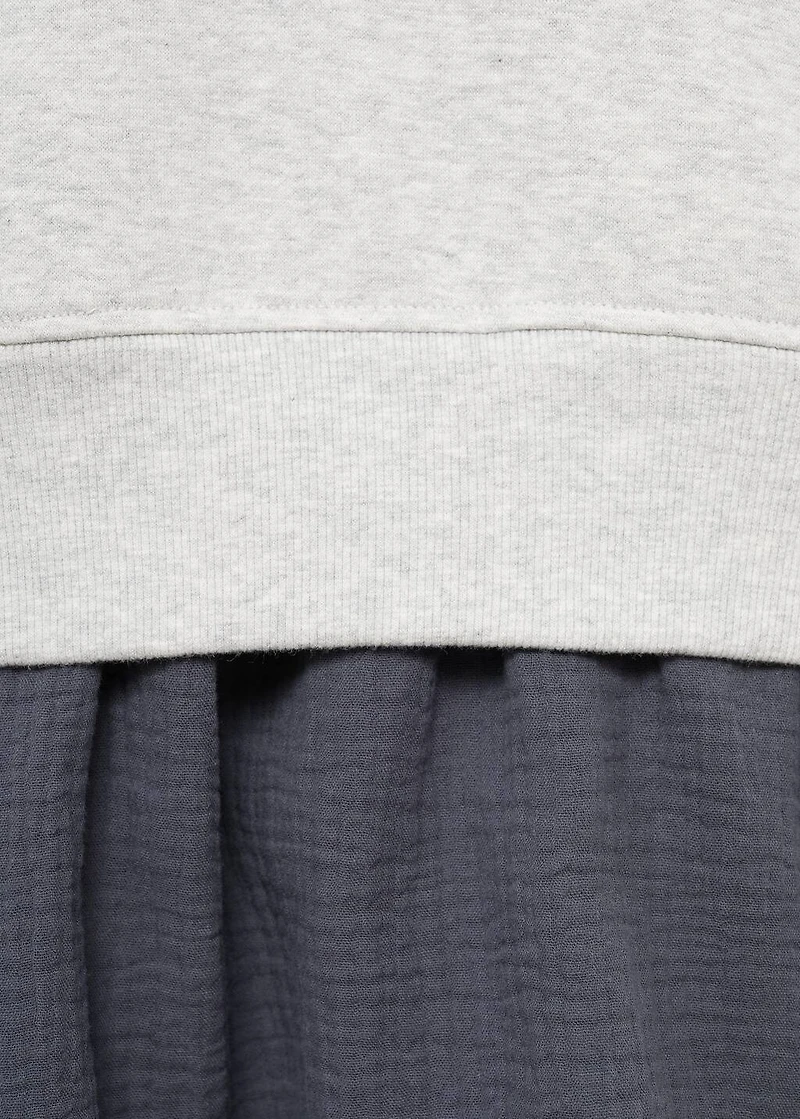 Combined sweatshirt dress