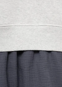 Combined sweatshirt dress