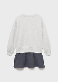 Combined sweatshirt dress