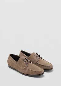 Suede nautical shoes