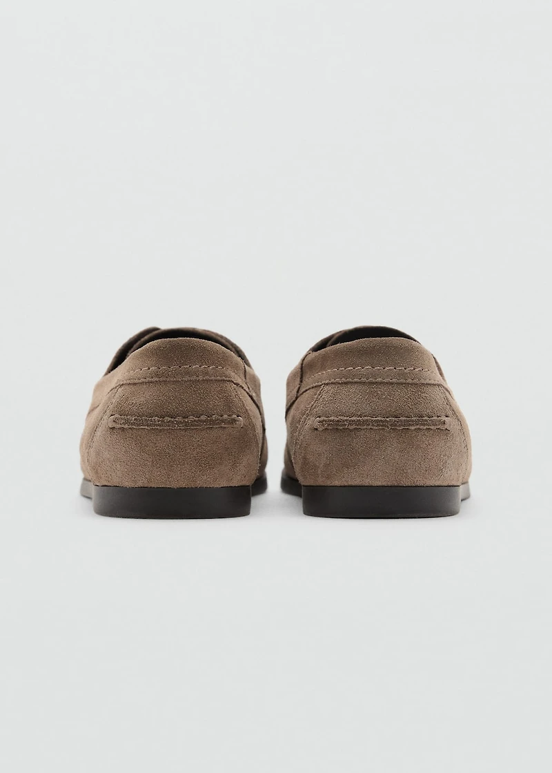Suede nautical shoes