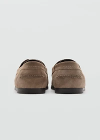 Suede nautical shoes