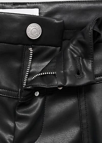 Studded leather-effect pants