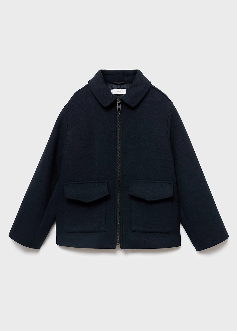 Wool fabric coat