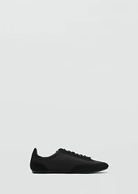 Combined suede leather sneakers