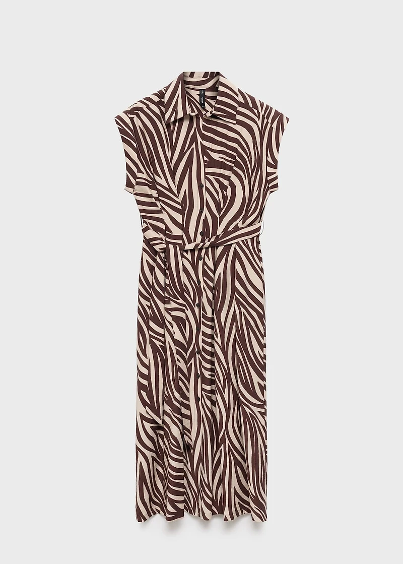 Printed shirt dress