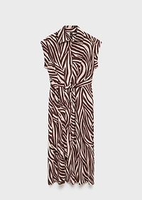 Printed shirt dress