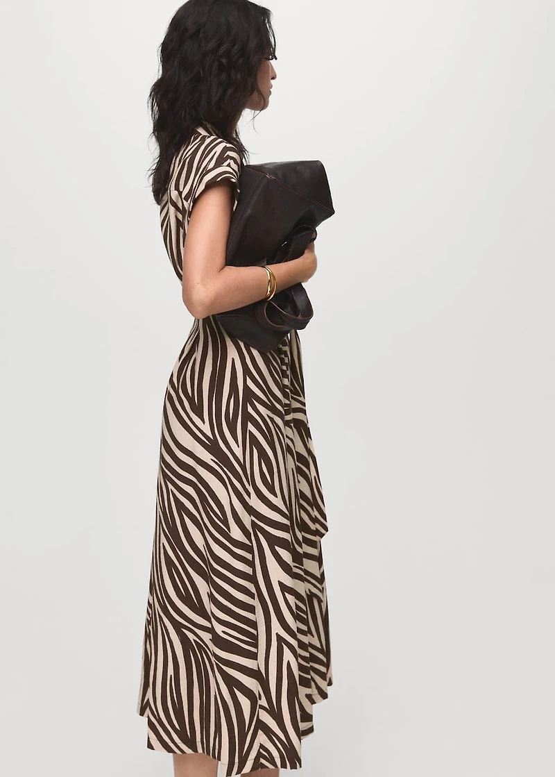 Printed shirt dress