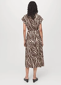 Printed shirt dress