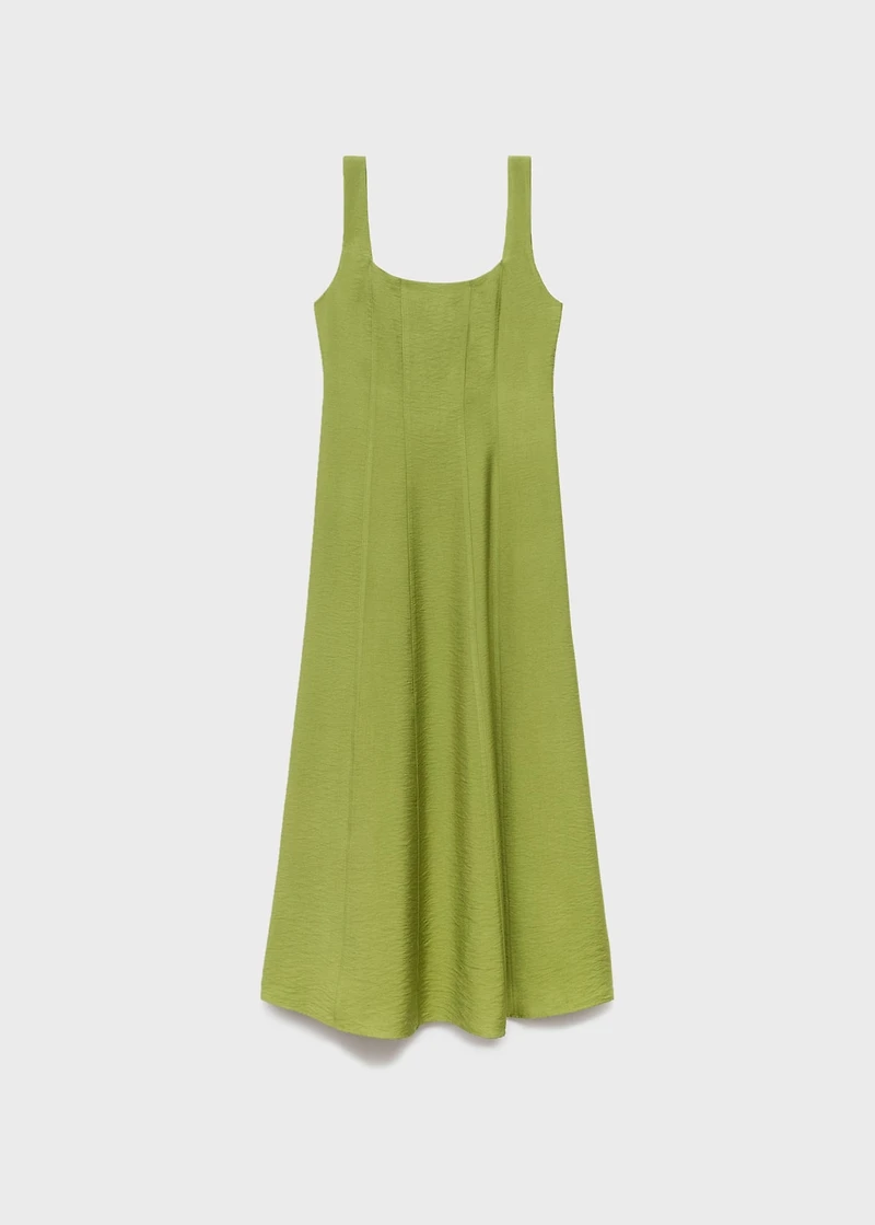 Midi-dress with stitching