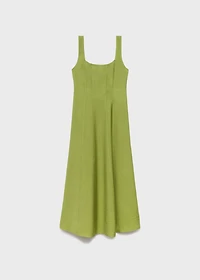 Midi-dress with stitching